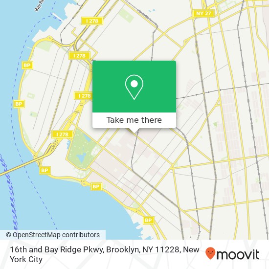 16th and Bay Ridge Pkwy, Brooklyn, NY 11228 map