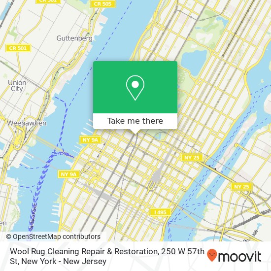 Mapa de Wool Rug Cleaning Repair & Restoration, 250 W 57th St