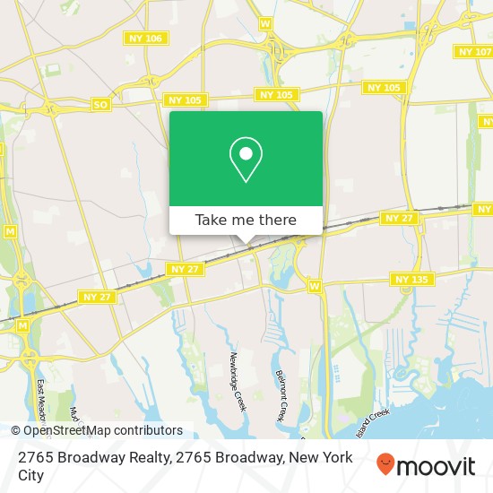 Mapa de 2765 Broadway Realty, 2765 Broadway