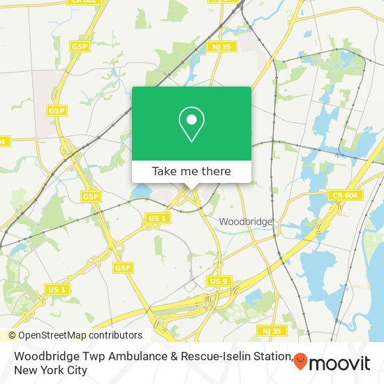 Woodbridge Twp Ambulance & Rescue-Iselin Station map