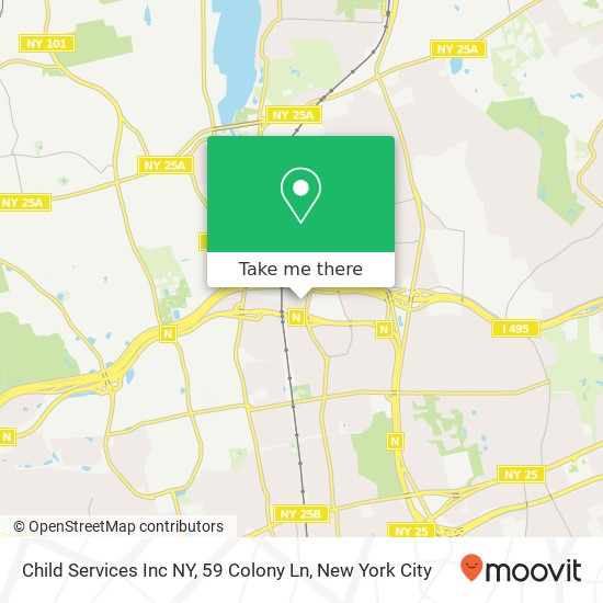 Mapa de Child Services Inc NY, 59 Colony Ln