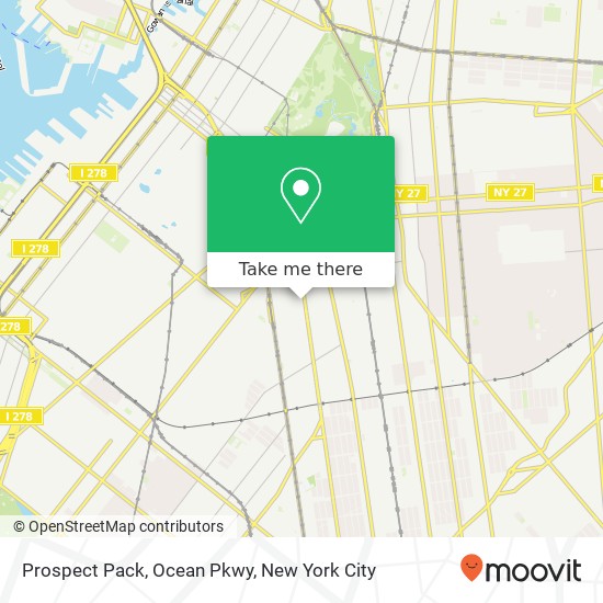 Mapa de Prospect Pack, Ocean Pkwy