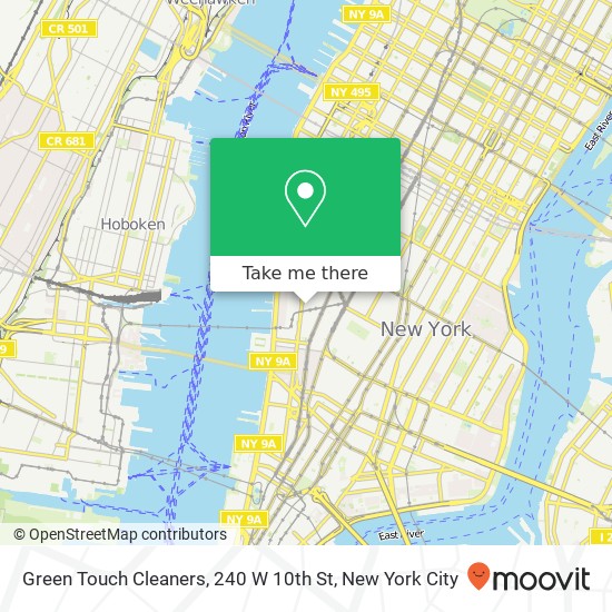 Mapa de Green Touch Cleaners, 240 W 10th St