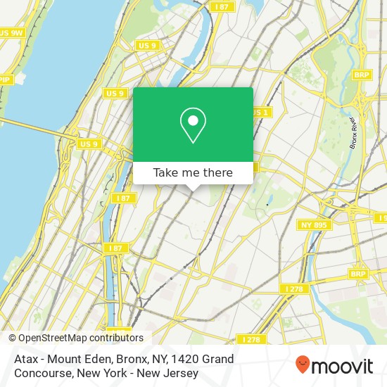 Atax - Mount Eden, Bronx, NY, 1420 Grand Concourse map