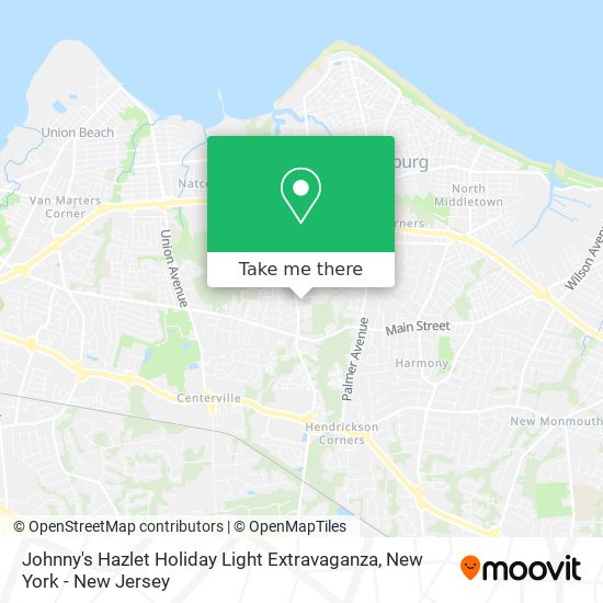 Mapa de Johnny's Hazlet Holiday Light Extravaganza