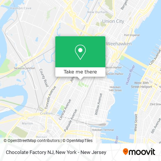 Chocolate Factory NJ map