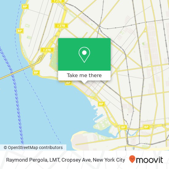 Mapa de Raymond Pergola, LMT, Cropsey Ave