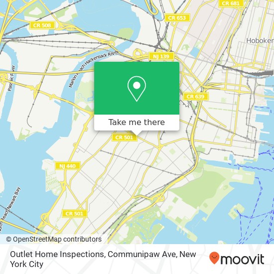 Mapa de Outlet Home Inspections, Communipaw Ave