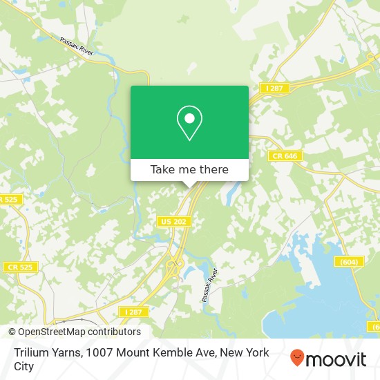 Mapa de Trilium Yarns, 1007 Mount Kemble Ave