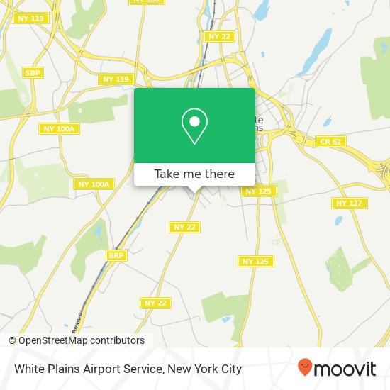 White Plains Airport Service map