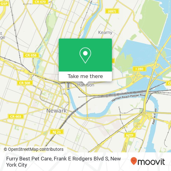 Mapa de Furry Best Pet Care, Frank E Rodgers Blvd S