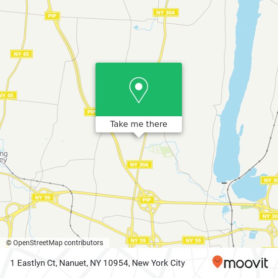 Mapa de 1 Eastlyn Ct, Nanuet, NY 10954