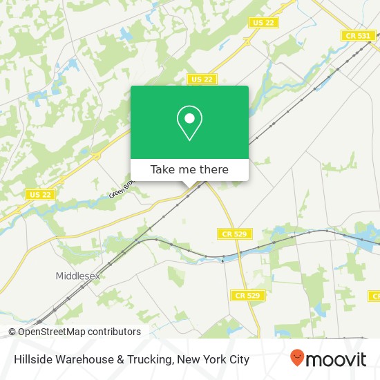 Mapa de Hillside Warehouse & Trucking