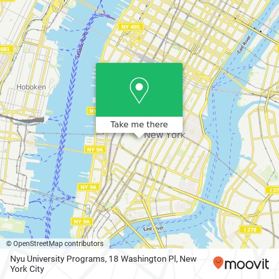 Nyu University Programs, 18 Washington Pl map