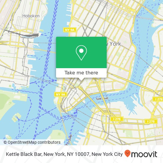 Mapa de Kettle Black Bar, New York, NY 10007