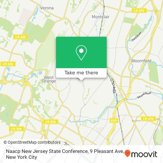 Naacp New Jersey State Conference, 9 Pleasant Ave map