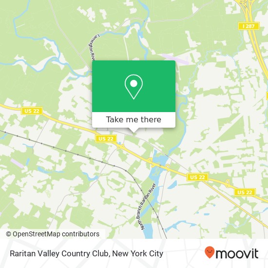 Raritan Valley Country Club map