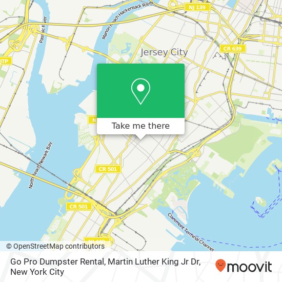 Go Pro Dumpster Rental, Martin Luther King Jr Dr map