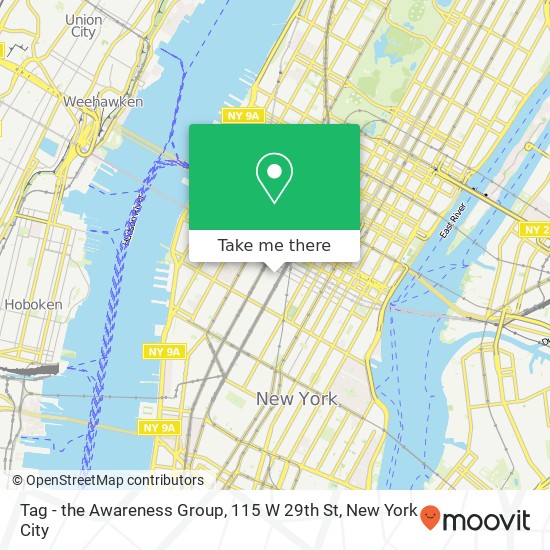 Tag - the Awareness Group, 115 W 29th St map