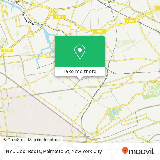 Mapa de NYC Cool Roofs, Palmetto St