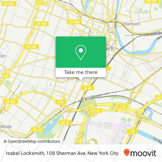 Mapa de Isabel Locksmith, 108 Sherman Ave