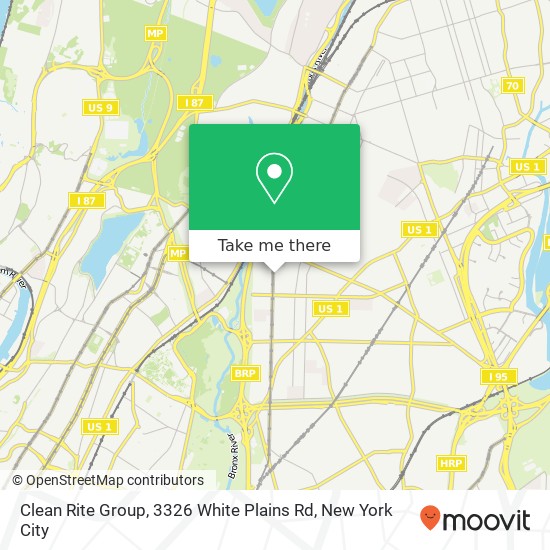 Mapa de Clean Rite Group, 3326 White Plains Rd
