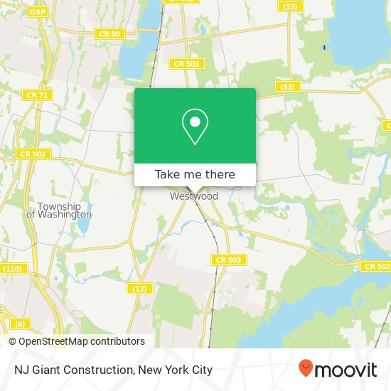 Mapa de NJ Giant Construction
