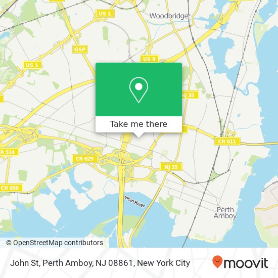 Mapa de John St, Perth Amboy, NJ 08861