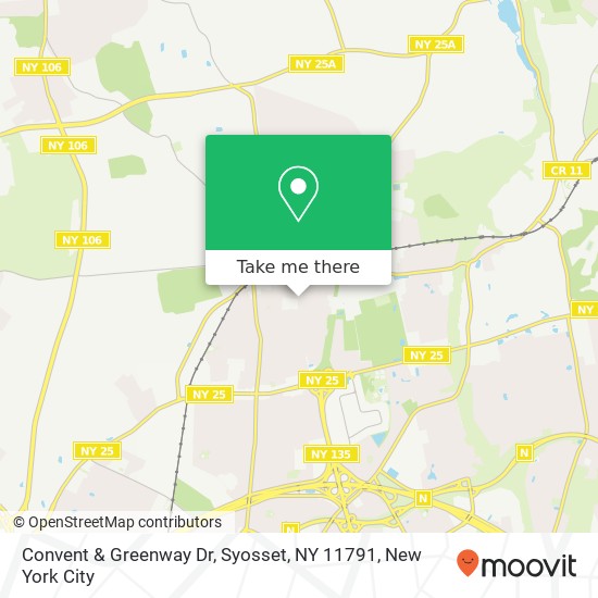 Mapa de Convent & Greenway Dr, Syosset, NY 11791
