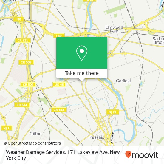 Weather Damage Services, 171 Lakeview Ave map