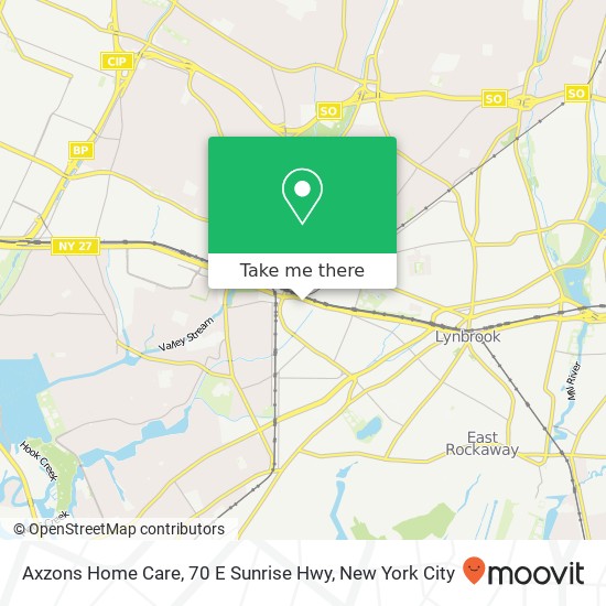 Axzons Home Care, 70 E Sunrise Hwy map