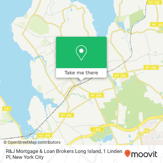 R&J Mortgage & Loan Brokers Long Island, 1 Linden Pl map