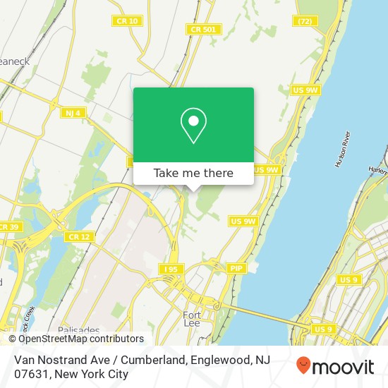 Mapa de Van Nostrand Ave / Cumberland, Englewood, NJ 07631