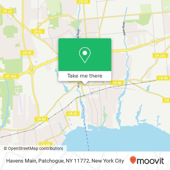 Havens Main, Patchogue, NY 11772 map