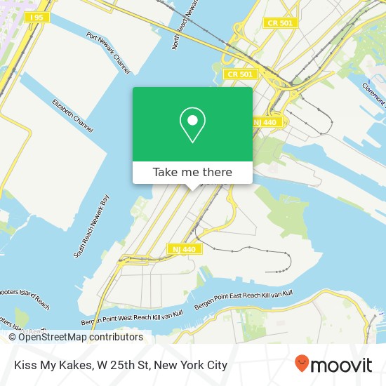 Mapa de Kiss My Kakes, W 25th St