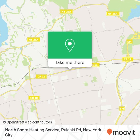 Mapa de North Shore Heating Service, Pulaski Rd