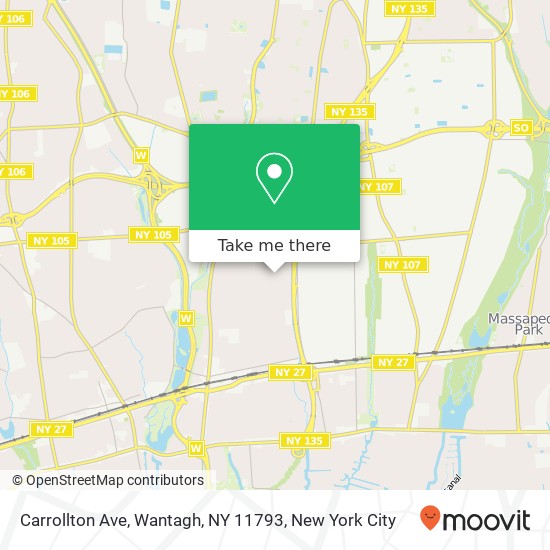Carrollton Ave, Wantagh, NY 11793 map