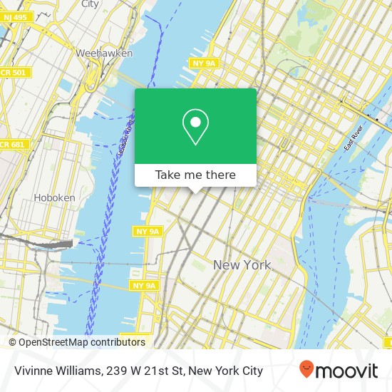 Mapa de Vivinne Williams, 239 W 21st St