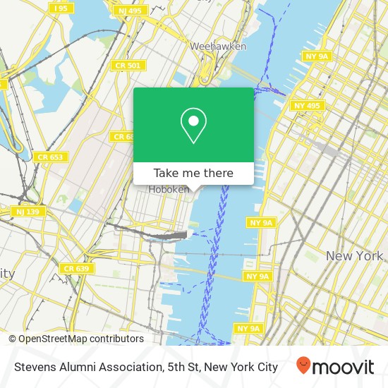 Stevens Alumni Association, 5th St map