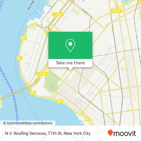 N.V. Roofing Services, 77th St map