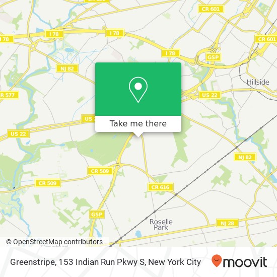 Greenstripe, 153 Indian Run Pkwy S map