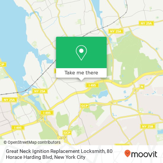 Mapa de Great Neck Ignition Replacement Locksmith, 80 Horace Harding Blvd