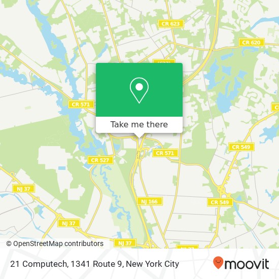 Mapa de 21 Computech, 1341 Route 9