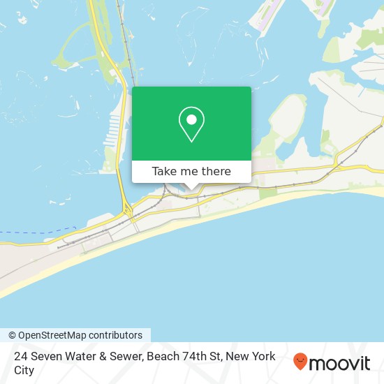24 Seven Water & Sewer, Beach 74th St map