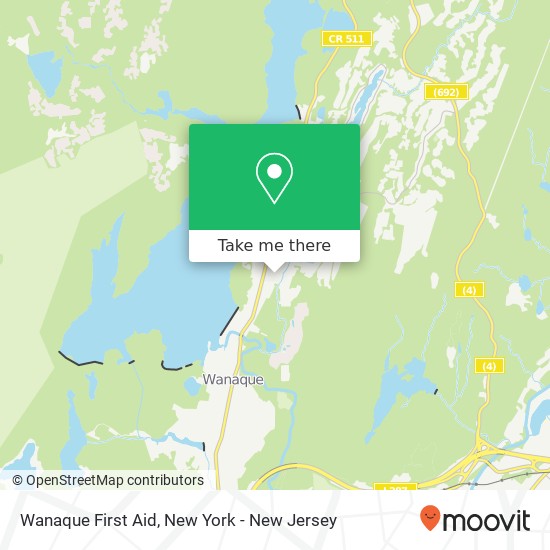 Mapa de Wanaque First Aid