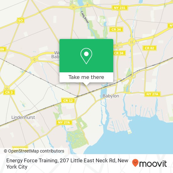 Mapa de Energy Force Training, 207 Little East Neck Rd