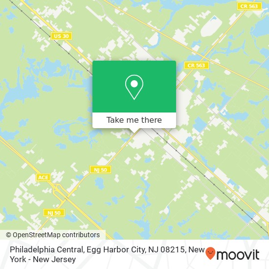 Philadelphia Central, Egg Harbor City, NJ 08215 map