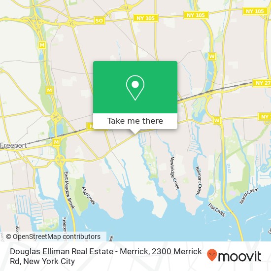 Mapa de Douglas Elliman Real Estate - Merrick, 2300 Merrick Rd