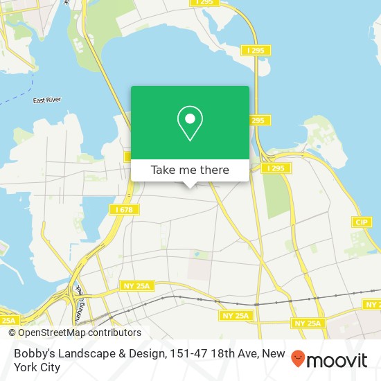 Mapa de Bobby's Landscape & Design, 151-47 18th Ave