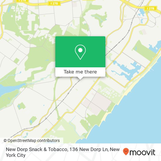 Mapa de New Dorp Snack & Tobacco, 136 New Dorp Ln